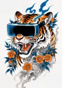 Cyber Tiger Blossom Plakat / 40x50