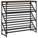  Skohylle brun eik 90x30x85 cm konstruert tre 8721012124042