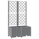 vidaXL Plantekasse med espalier lysegrå 80x40x136 cm PP