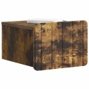  Vegghengt Nattbord med skuff 2 pcs Røkt Eik 33 x 34,5 x 24 cm