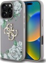 GUESS Grained Roses Big 4G Logo iPhone 16 Pro Case - Purple