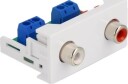 Delock Easy 45 2x RCA trykklåsmodul hvit