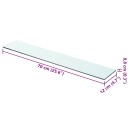 vidaXL Hyllepaneler 2 stk klart glass 70x12 cm
