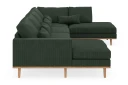 Copenhagen 5 seters Høyrevendt U formet Sofa med Divan og Sjeselong i Manchester   Mørk grønn