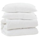 vidaXL Dyne Sett med pute 3 stk. Hvit Mikrofiber