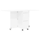 vidaXL Spisebord 140 x 80 x 77 cm Konstruert tre Hvit Rektangulær
