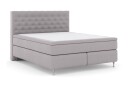 Select No 6 Komplett Sengepakke 180x200 Fast Memory/Pocket   Lysegrå/Sølvben