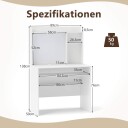 Databord med magnetisk pinboard Hjemmekontor skrivebord Moderne PC bord Hvit