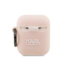 Karl Lagerfeld Etui Karl Lagerfeld Kla2runikp Apple Airpods 2/1 Deksel Rosa/Rosa Silikon Karl Head 3D