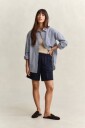 GANT Linen Blend Pull On Shorts   Navy   34