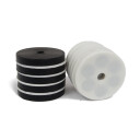 SuperMagneter Gummiert Magnet Med Hull   Ø 43 Mm   Sort Og Hvit