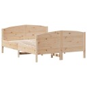 vidaXL Sengeramme med hodegavl 135x190 cm heltre furu 8721012430259