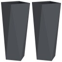 vidaXL Plantekassed 2 pcs Antrasitt 30 x 30 x 75 cm Stål