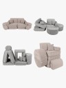 MeowBaby Churros Max Sofa Ruby Chocolate Pink