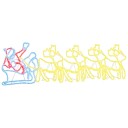  LED juledekorasjon Flerfarget 69 x 79 cm PVC