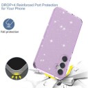 Samsung Galaxy S23 FE Stylish Glitter Series TPU-deksel Lilla