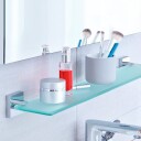 Tesa Ekkro glasshylle, satinert glass/krom