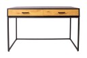 Skrivebord Limmen 120 cm med Oppbevaring 2 Skuffer   Eikfarge/Svart