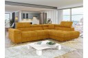 Gabina Sofa med Sjeselong 3 seter   Gul