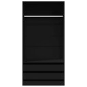 vidaXL Garderobe svart 100x50x200 cm sponplate