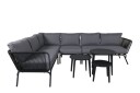 Venture Home Design Roxo Loungesett sort m. grå puter 1645033-01-0 1645030-01-0
