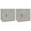 vidaXL Nattbord 2 stk betonggrå 50x39x47 cm