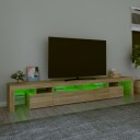  TV benk med LED lys sonoma eik 260x36,5x40 cm