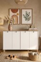 Konsollbord Hanah Home Nord (120 x 73,6 x 29,5 cm) White Oak - Hvit og eik