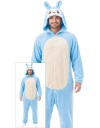 Lulu Monster - Lys Blå Labubu Inspirert Kostyme til Mann - Onesize Large