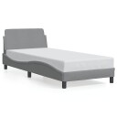  Sengeramme Dover lysegrå 90x190 cm stoff