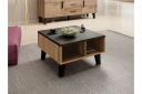 Kardos Sofabord 60 cm med Oppbevaringshyller   Natur/Svart