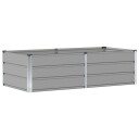 vidaXL Plantekassed Lysegrå 160 x 80 x 45 cm Stål