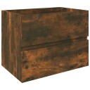 vidaXL Servantskap røkt eik 60x38,5x45 cm konstruert tre