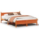  Sengeramme uten madrass brun 135x190 cm heltre furu 8721158396211