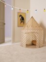 Kid"s Concept Play Tent Check Yellow - Cream - ONE SIZE