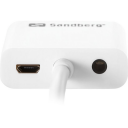 Sandberg HDMI til VGA med Lydadapter Hvit