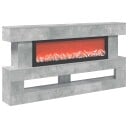 vidaXL Elektrisk peis Betong 150 x 21 x 77 cm Konstruert tre