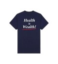 Sporty & Rich Health Is Wealth T Shirt   Navy   XS