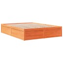  Sengeramme uten madrass voksbrun 160x200 cm heltre furu 8721102672699