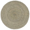 vidaXL Bordmatter 6 stk ren grå 38 cm rund jute