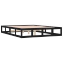 vidaXL Sengeramme svart 140x200 cm heltre