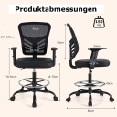 Ergonomisk kontorstol – justerbar høyde og armlener