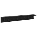  Vegghengt kleshenger med hylle Svart eik 80 x 10.5 x 10.5 cm