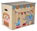 Rice BSBOX-LCIRC Raffia Sammenklappelig Oppbevaringsboks 52x41x37cm Cirkustema