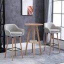 Sett med 2 komfortable barkrakker i lin beige