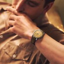 Seiko Herreklokke SRPL75J1 Presage Gul/Lær Ø34 mm