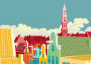 Amsterdam Jordaan Westerkerk Plakat Plakat / 30x40cm