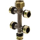 Raxofix-fordeler med kobling 16 mm x 3/4" x 5