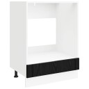 vidaXL Ovnskap LUCCA Svart eik 60 x 46 x 81,5 cm Konstruert tre