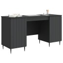 vidaXL Skrivebord med hylle Svart 142,5 x 50 x 75 cm Konstruert tre